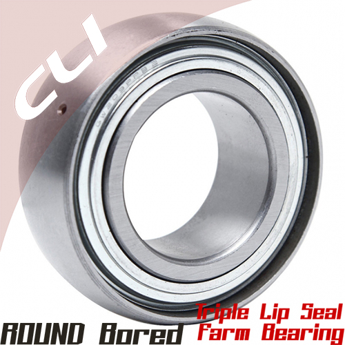 Round Bored Spherical Bearing Insert, Triple Lip Seal, Farm Implement