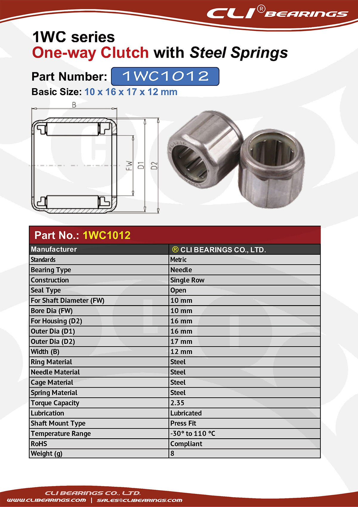 Original 1wc1012 cli nw