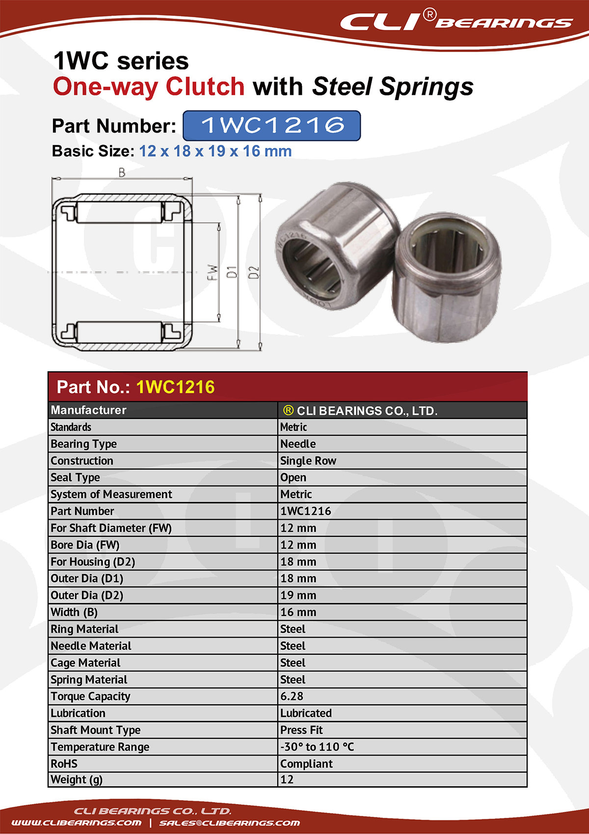 Original 1wc1216 cli nw
