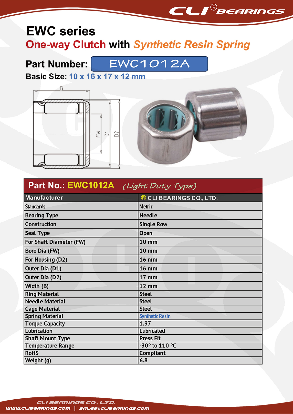 Original ewc1012a cli nw