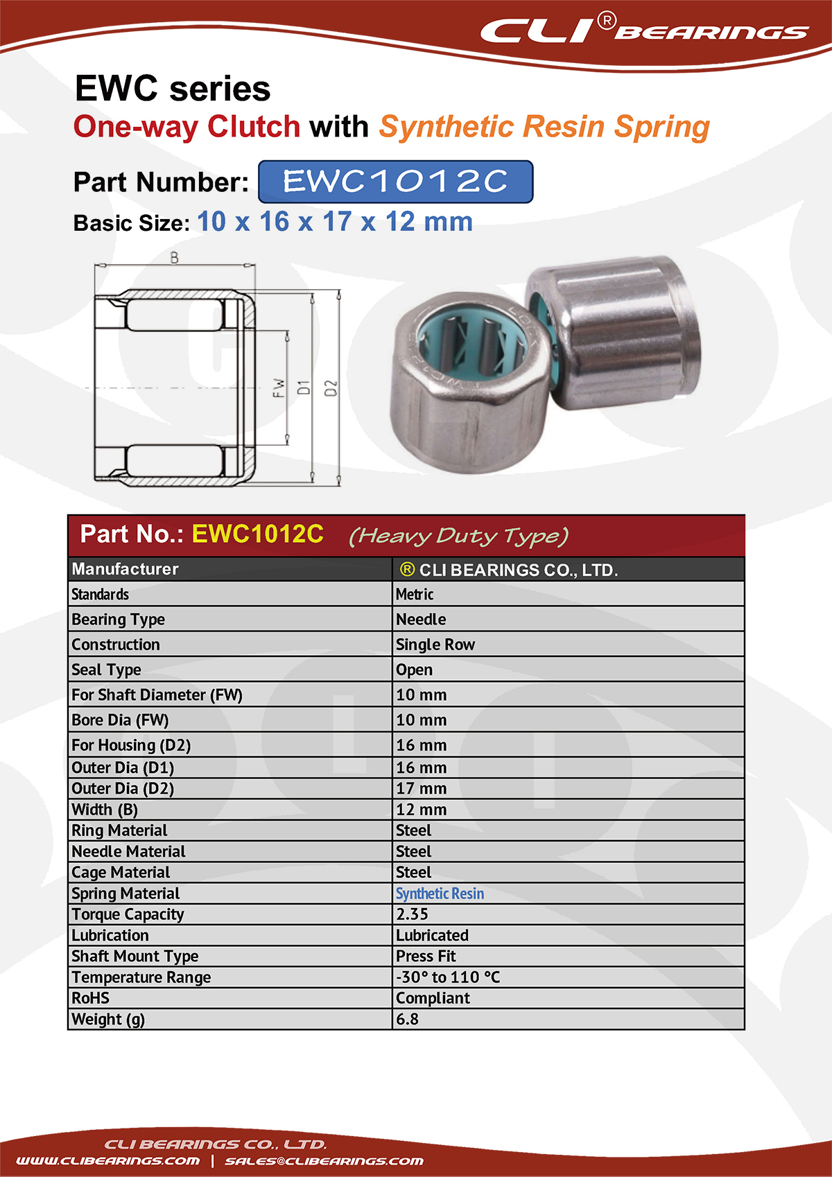 Original ewc1012c cli nw