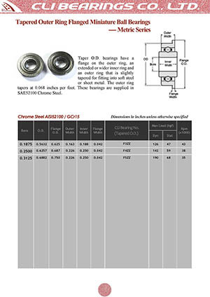 Original 9 tapered outer ring miniature bearings nw